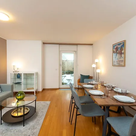 Cozy Duplex Garden & Family Comfort Санкт-Мориц